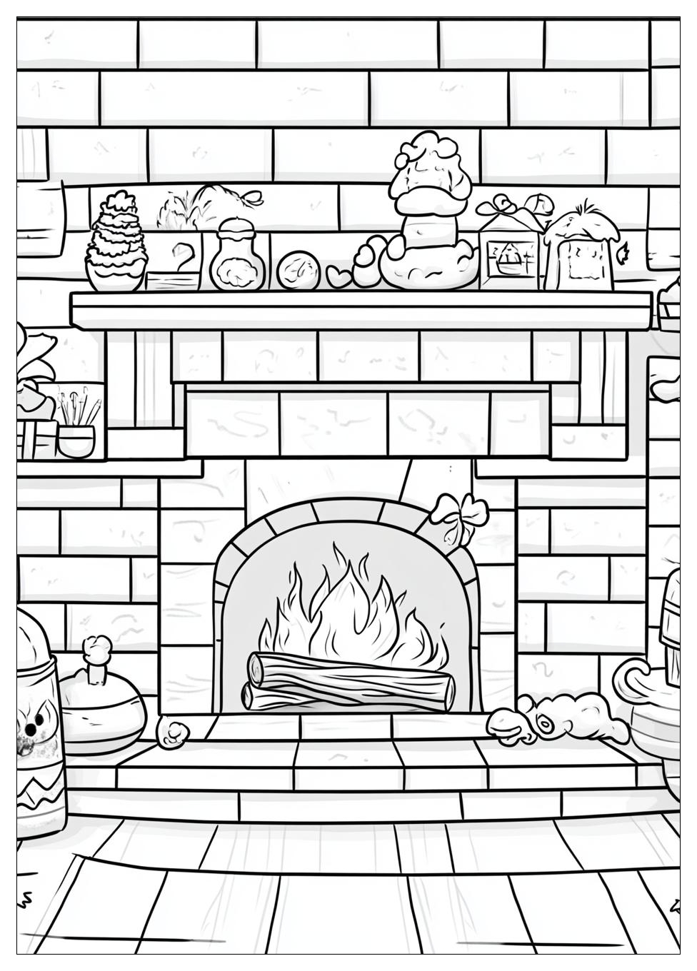 Fireplace Coloring Pages-11