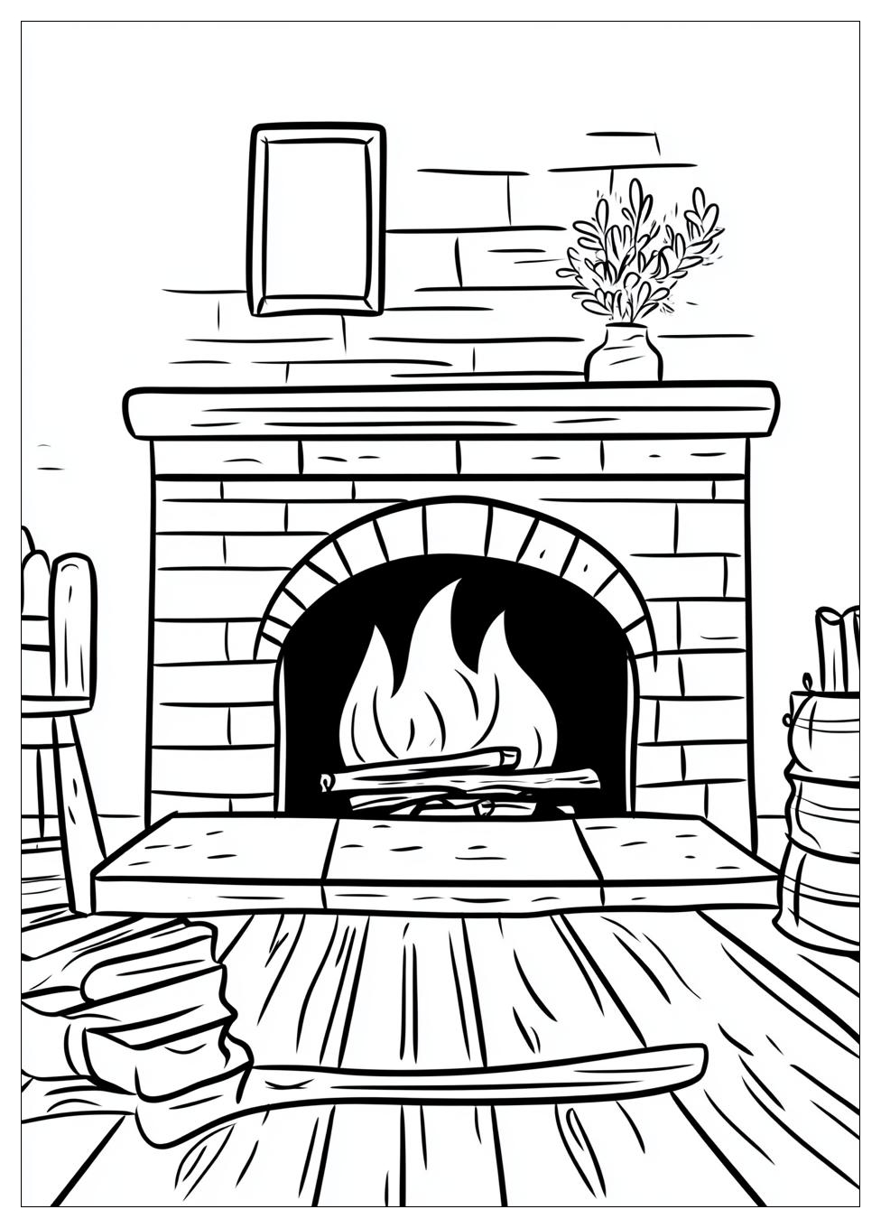 Fireplace Coloring Pages-12