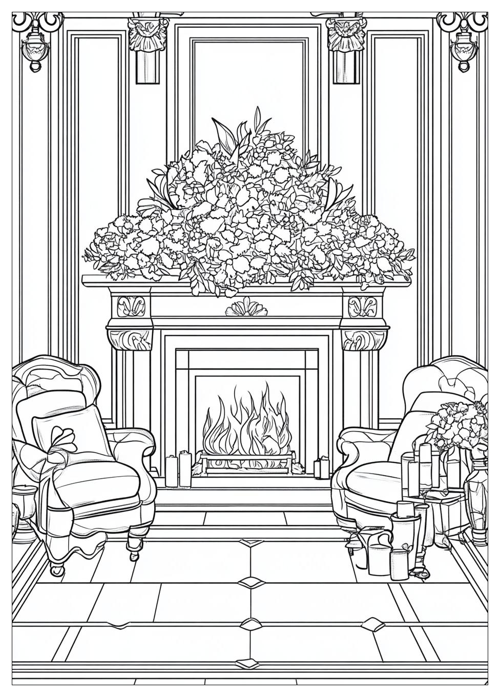 Fireplace Coloring Pages-13