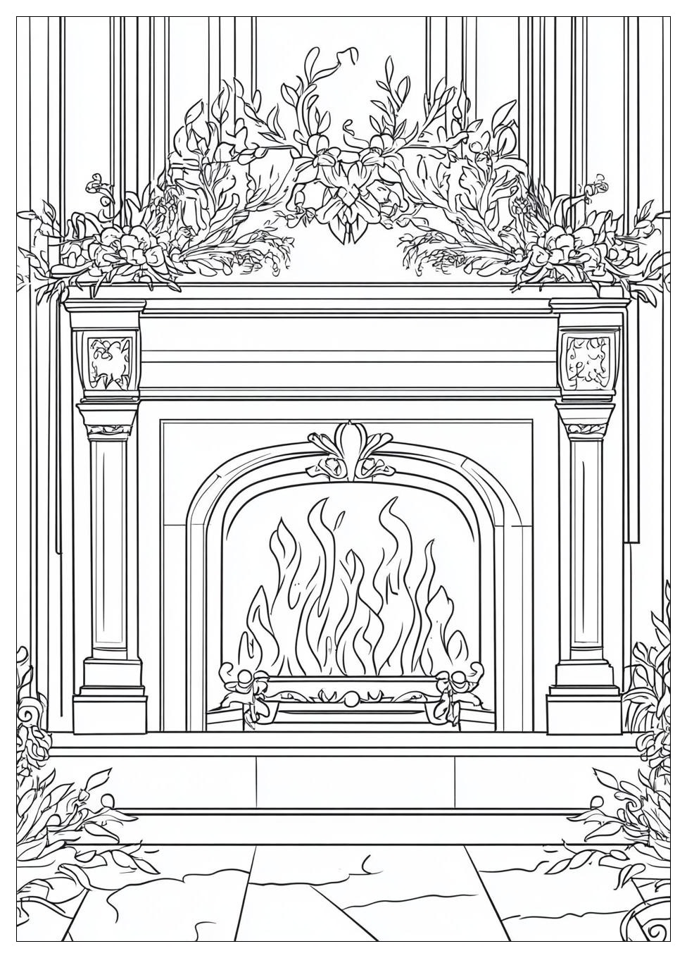 Fireplace Coloring Pages-15