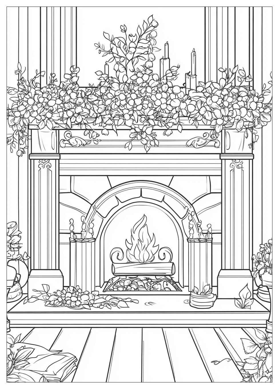 Fireplace Coloring Pages-19