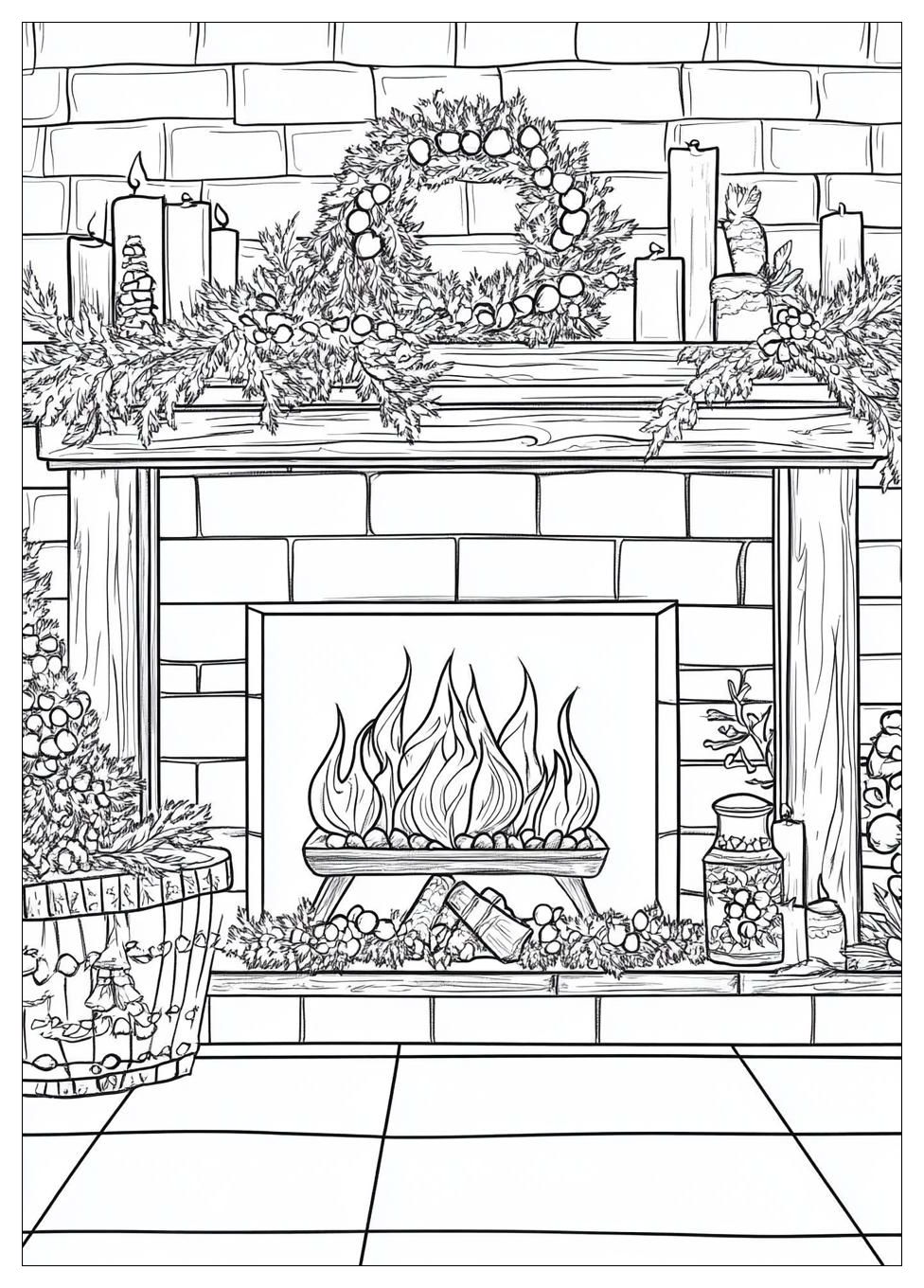 Fireplace Coloring Pages-20