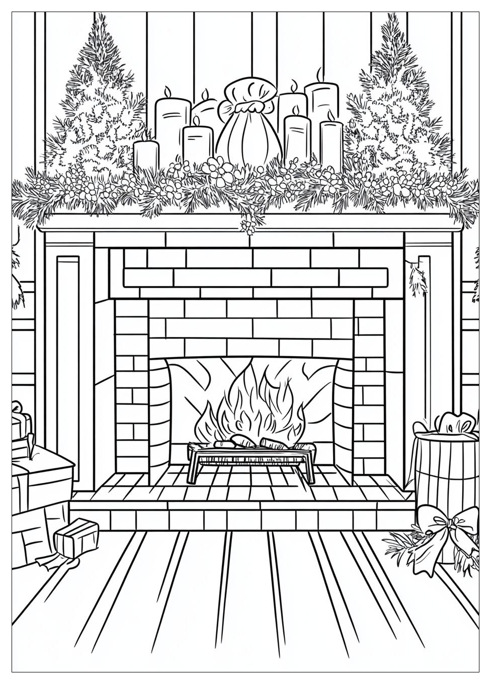 Fireplace Coloring Pages-5