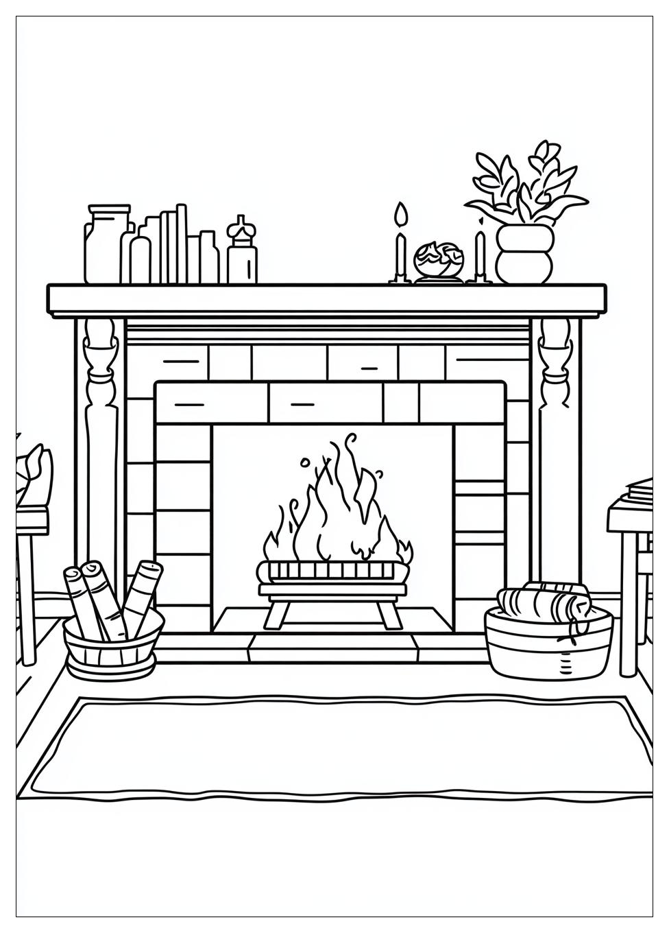 Fireplace Coloring Pages-9