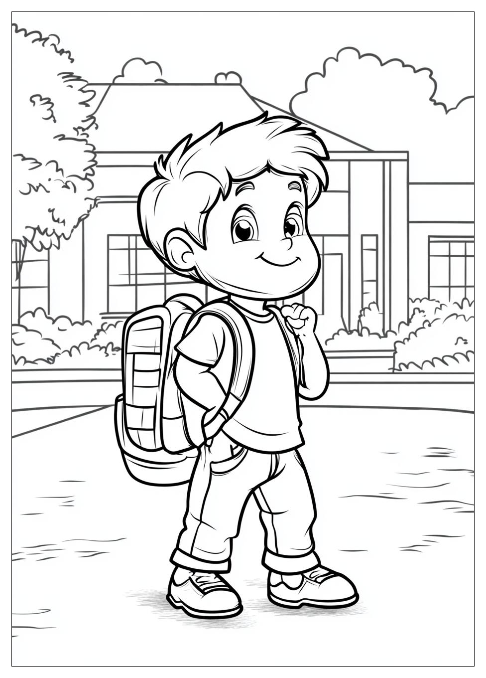 First Day of School Coloring Pages-11