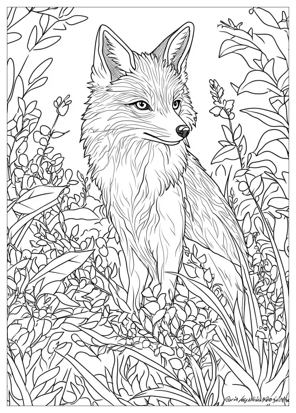 Fox Coloring Pages-12