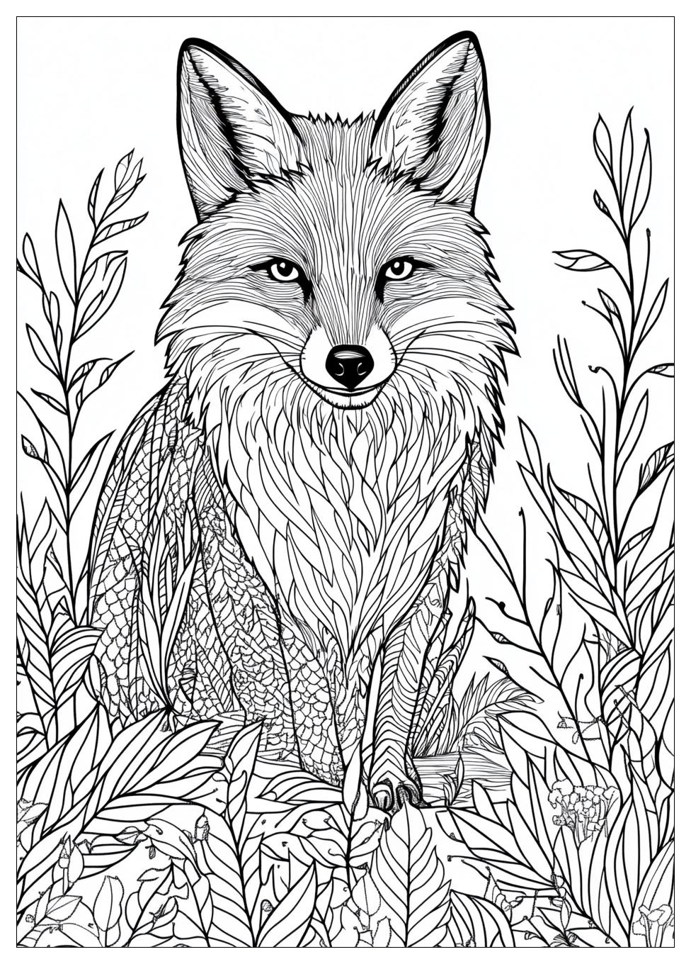 Fox Coloring Pages-17