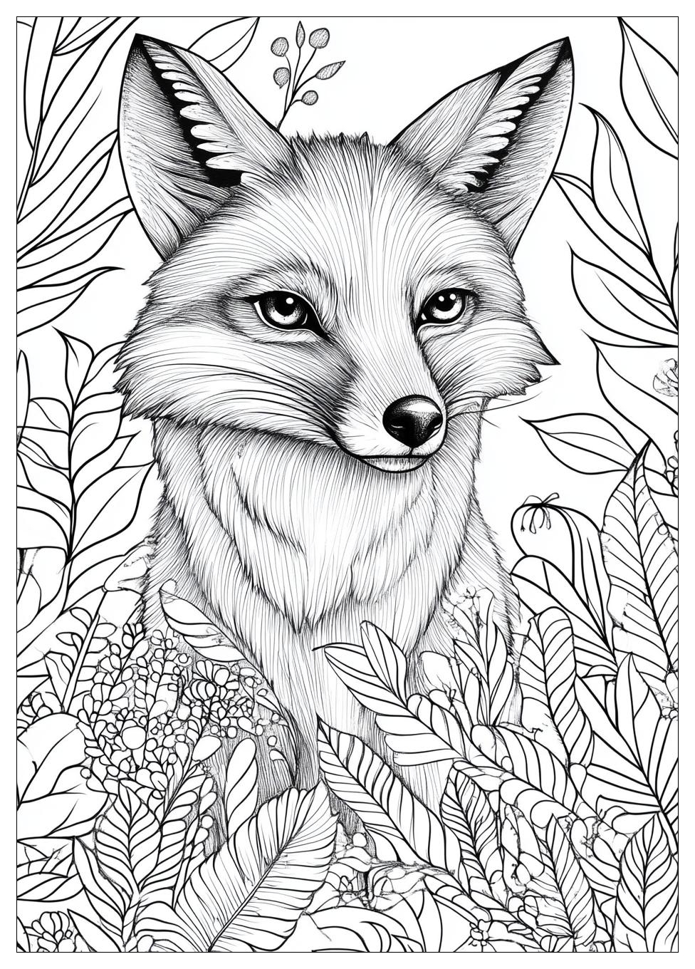Fox Coloring Pages-19