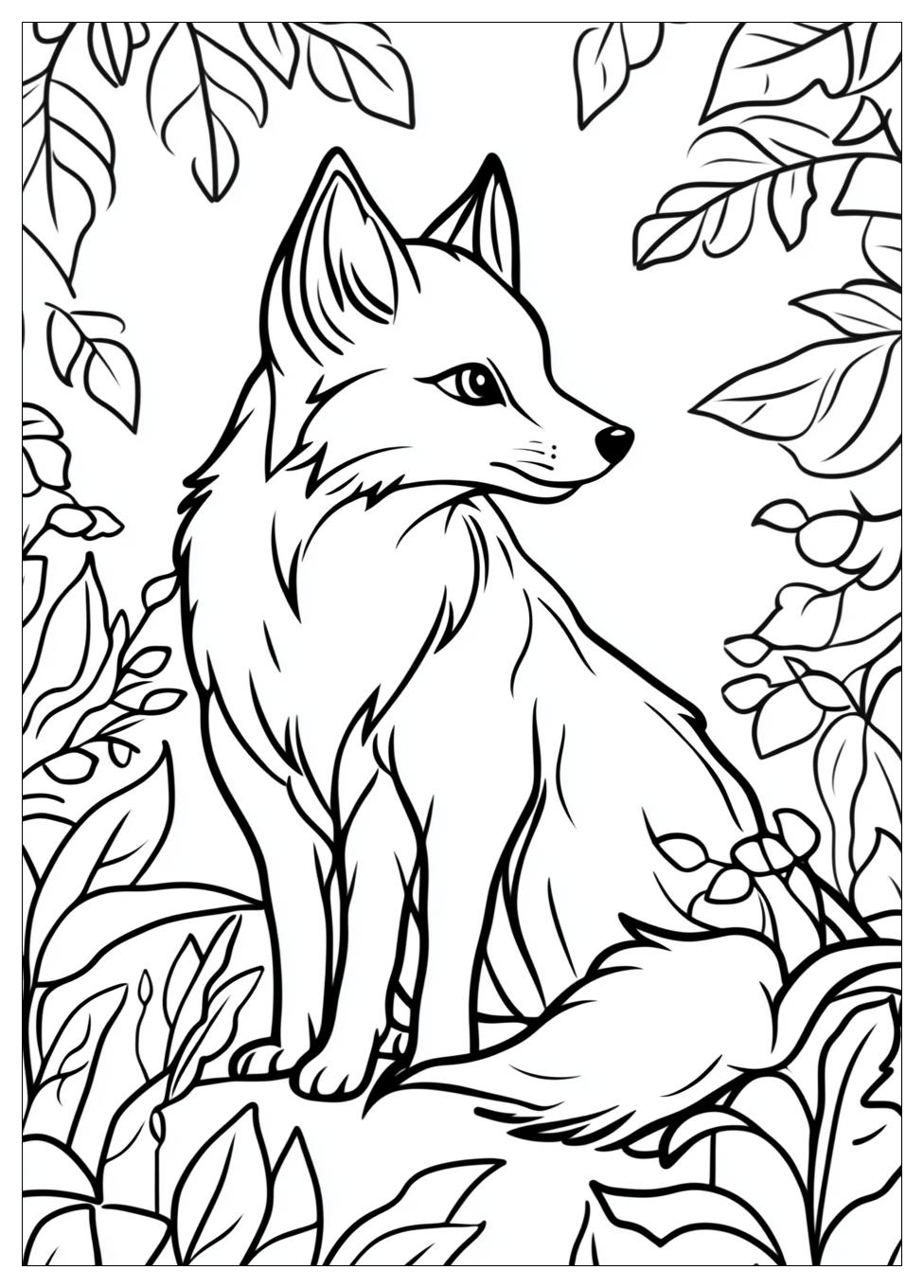 Fox Coloring Pages-2