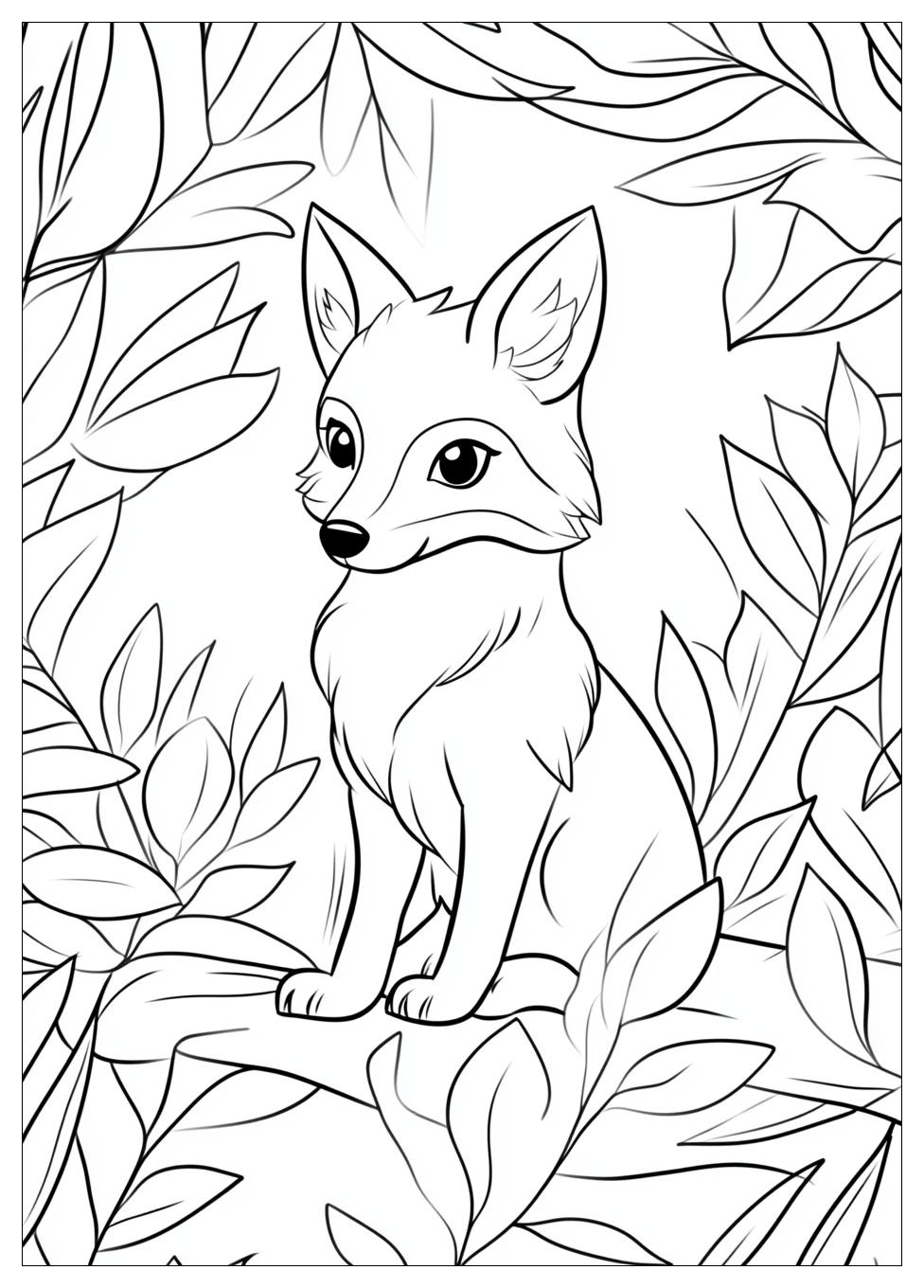 Fox Coloring Pages-5