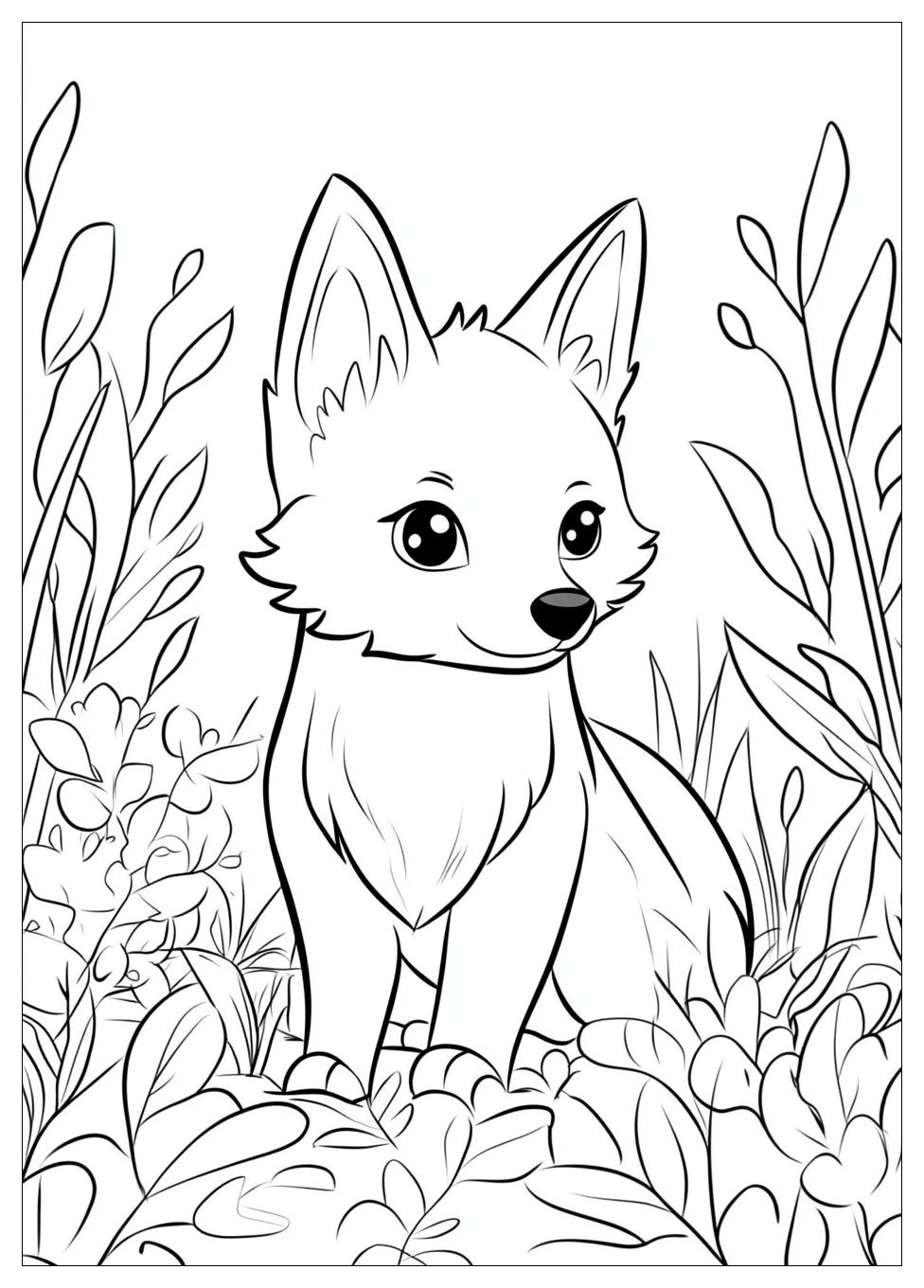 Fox Coloring Pages-9