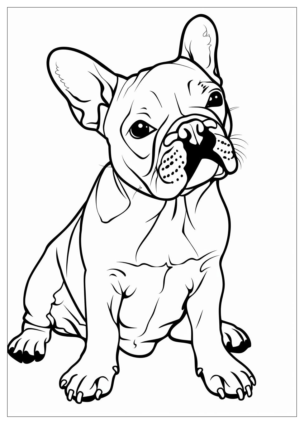 French Bulldog Coloring Pages-1