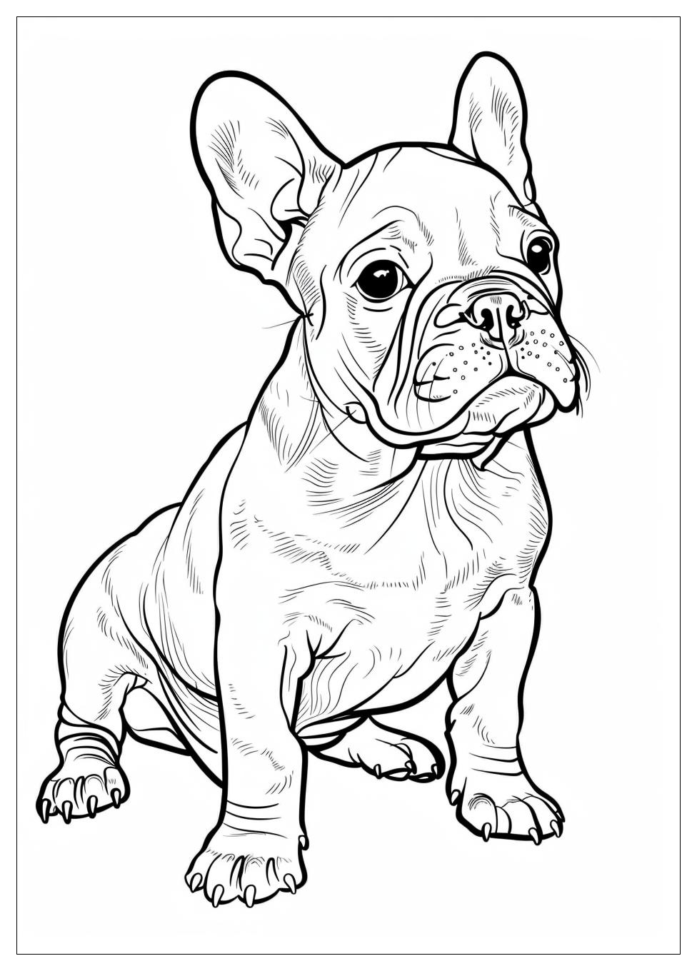 French Bulldog Coloring Pages-10