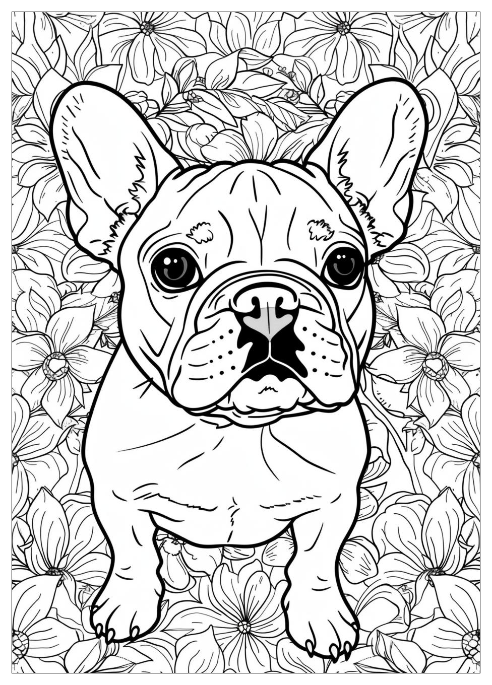 French Bulldog Coloring Pages-11