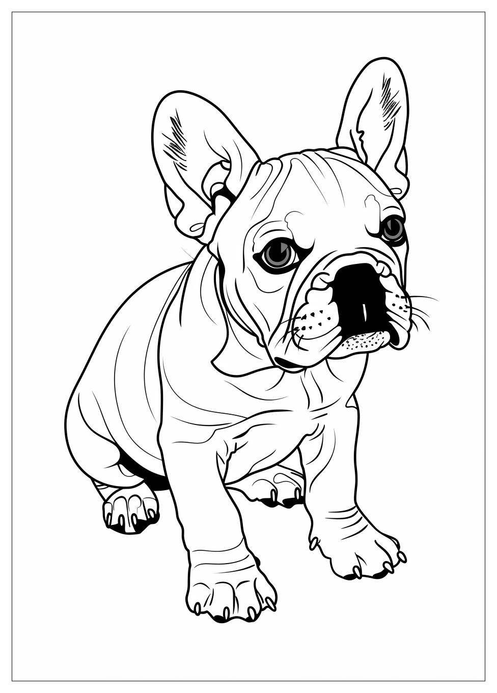 French Bulldog Coloring Pages-12