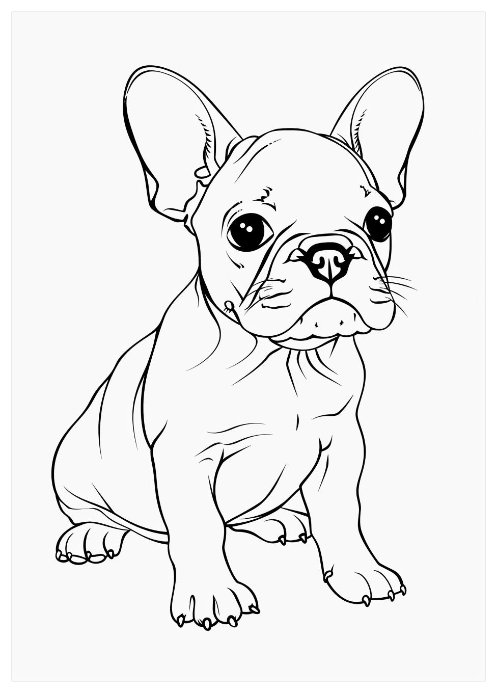 French Bulldog Coloring Pages-4
