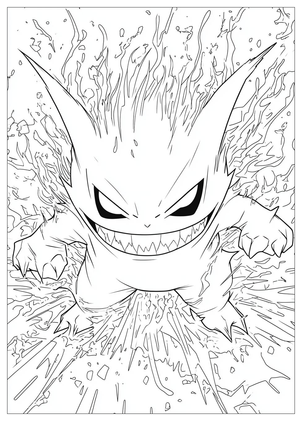 Gengar Coloring Pages-10