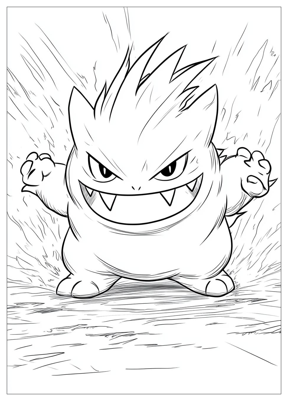Gengar Coloring Pages-2