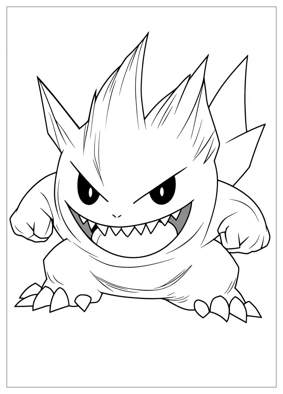 Gengar Coloring Pages-5