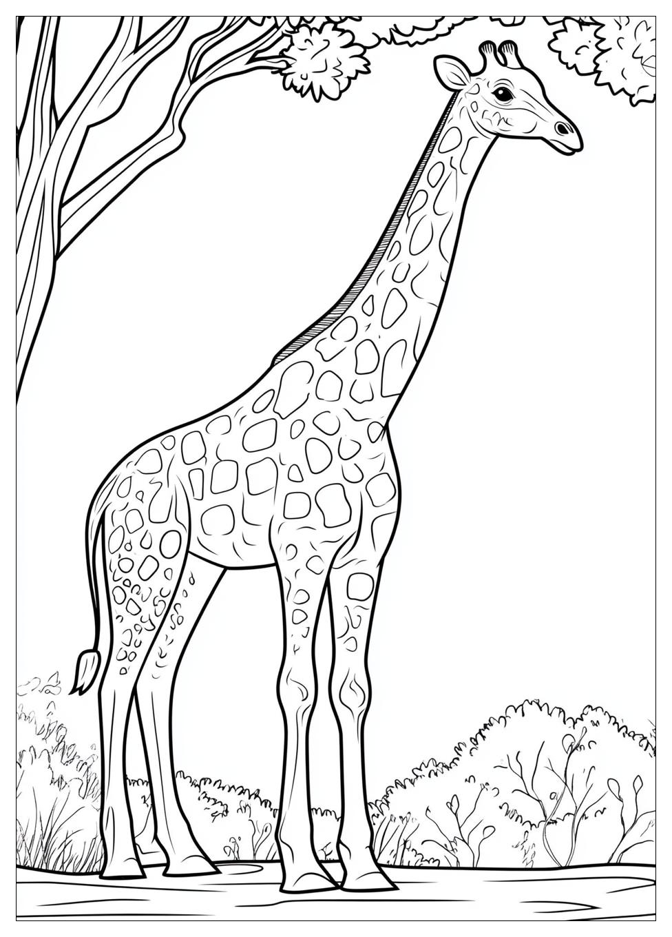 Giraffe Coloring Pages-1