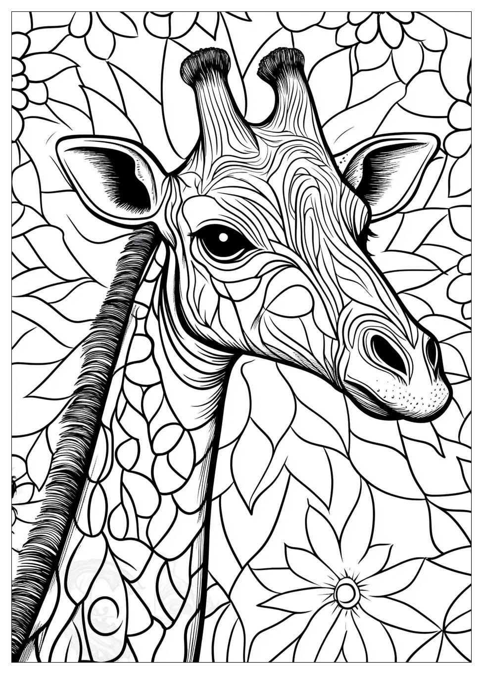 Giraffe Coloring Pages-10