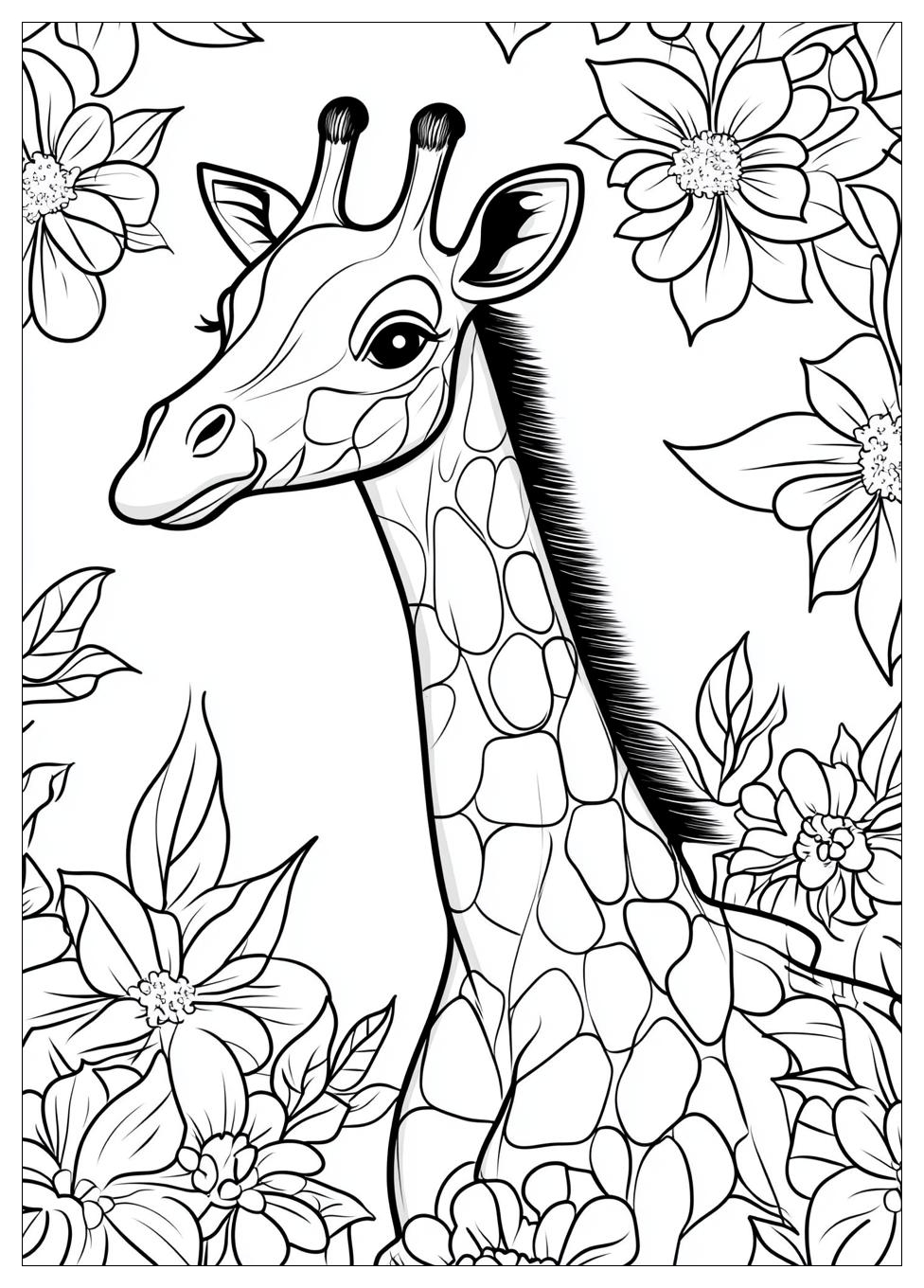 Giraffe Coloring Pages-11
