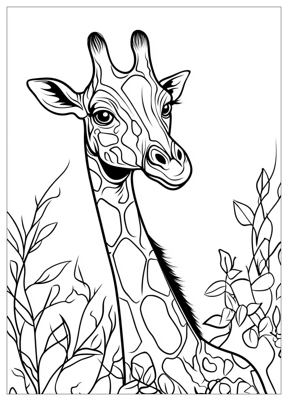 Giraffe Coloring Pages-12