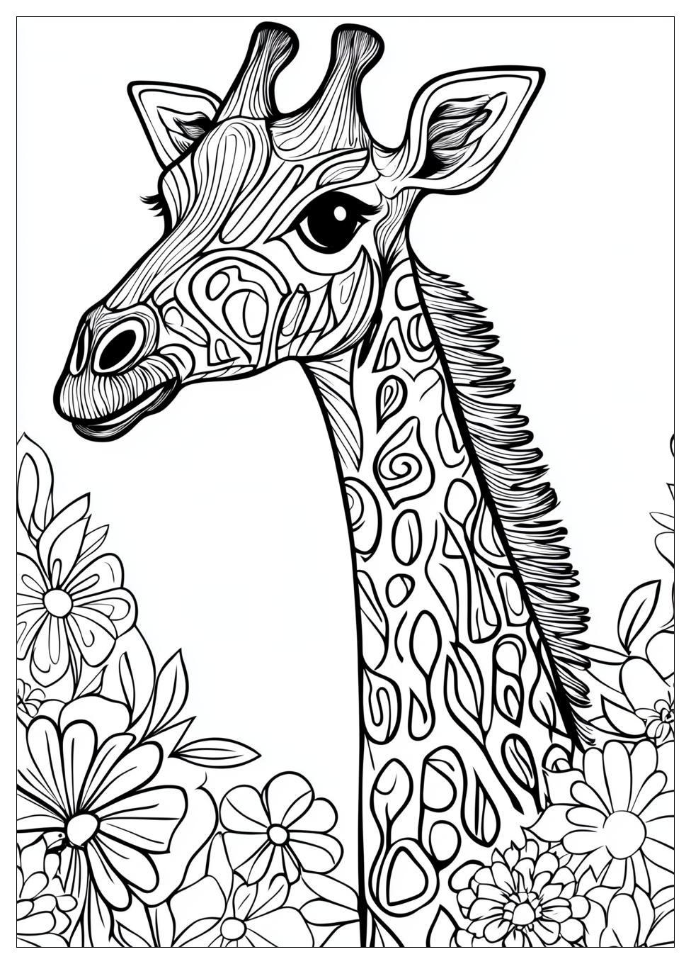 Giraffe Coloring Pages-13