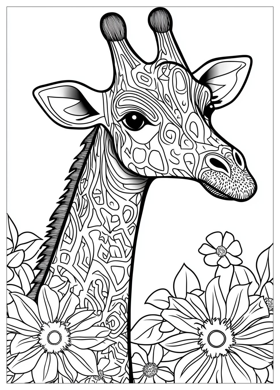Giraffe Coloring Pages-14