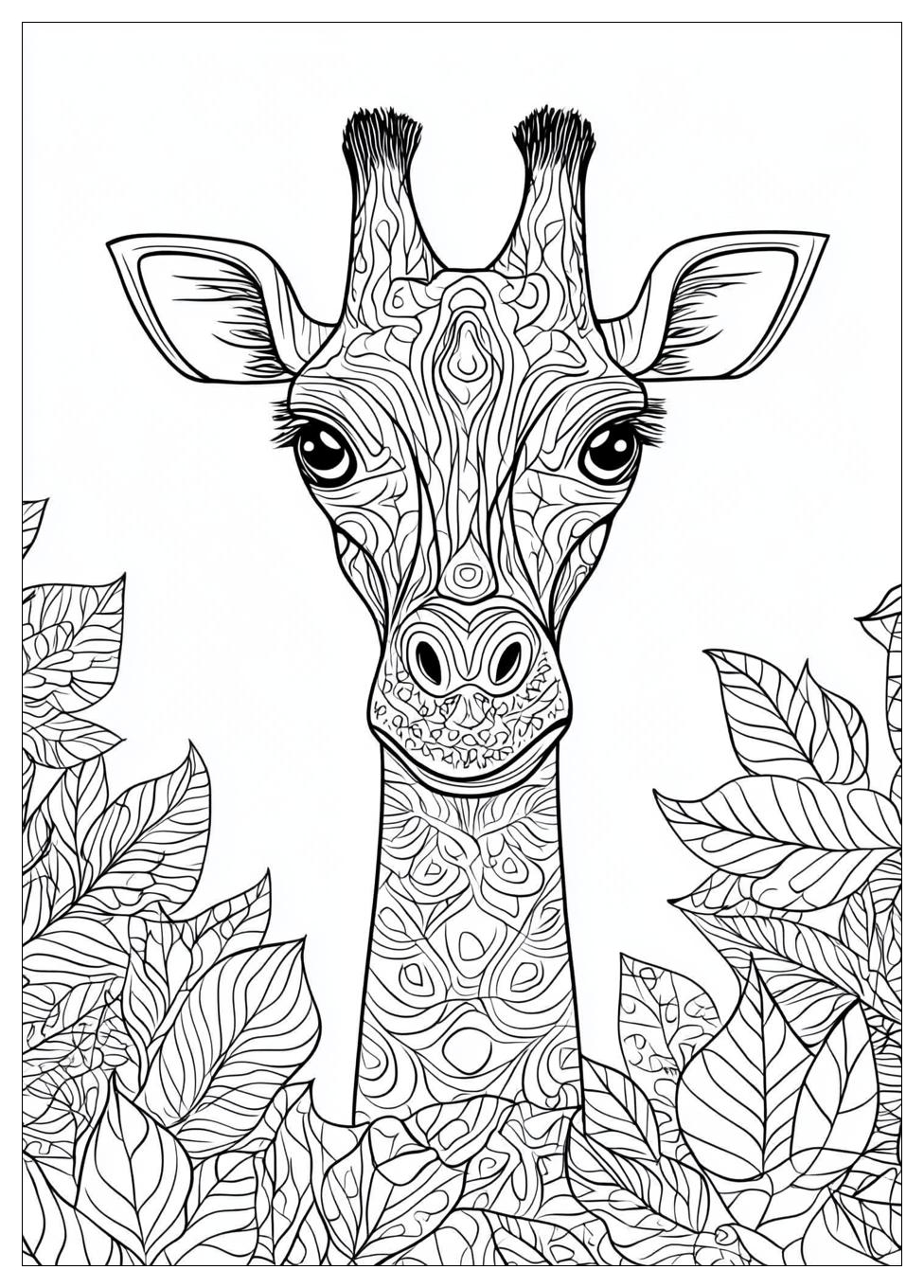 Giraffe Coloring Pages-16