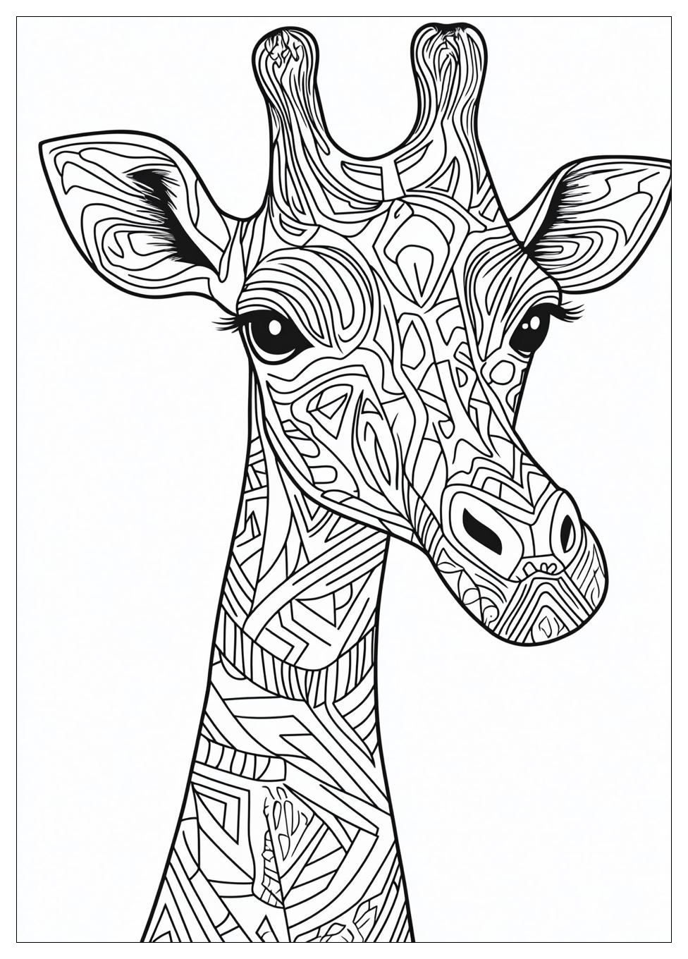 Giraffe Coloring Pages-17