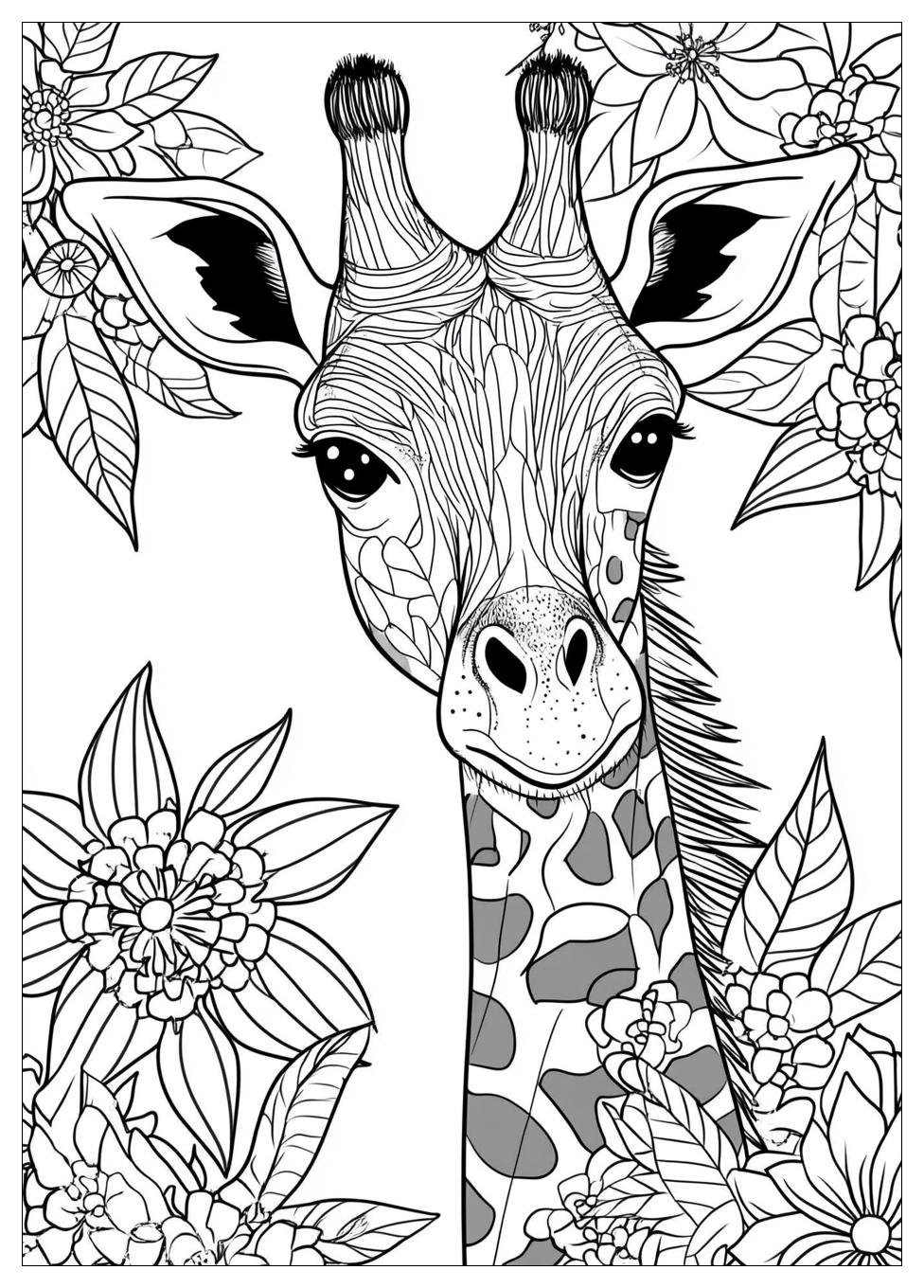Giraffe Coloring Pages-19