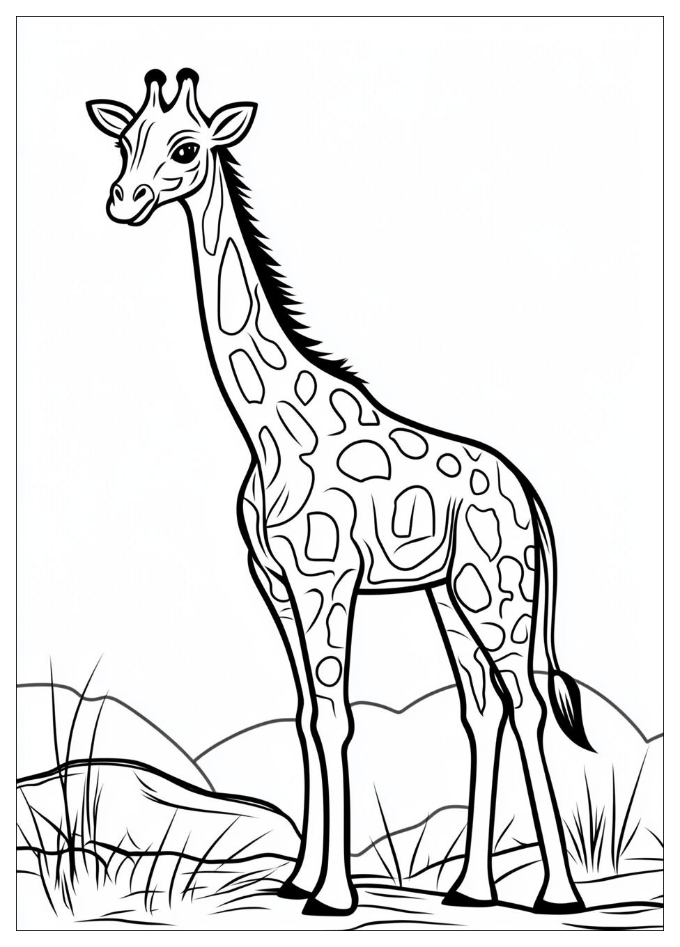 Giraffe Coloring Pages-5