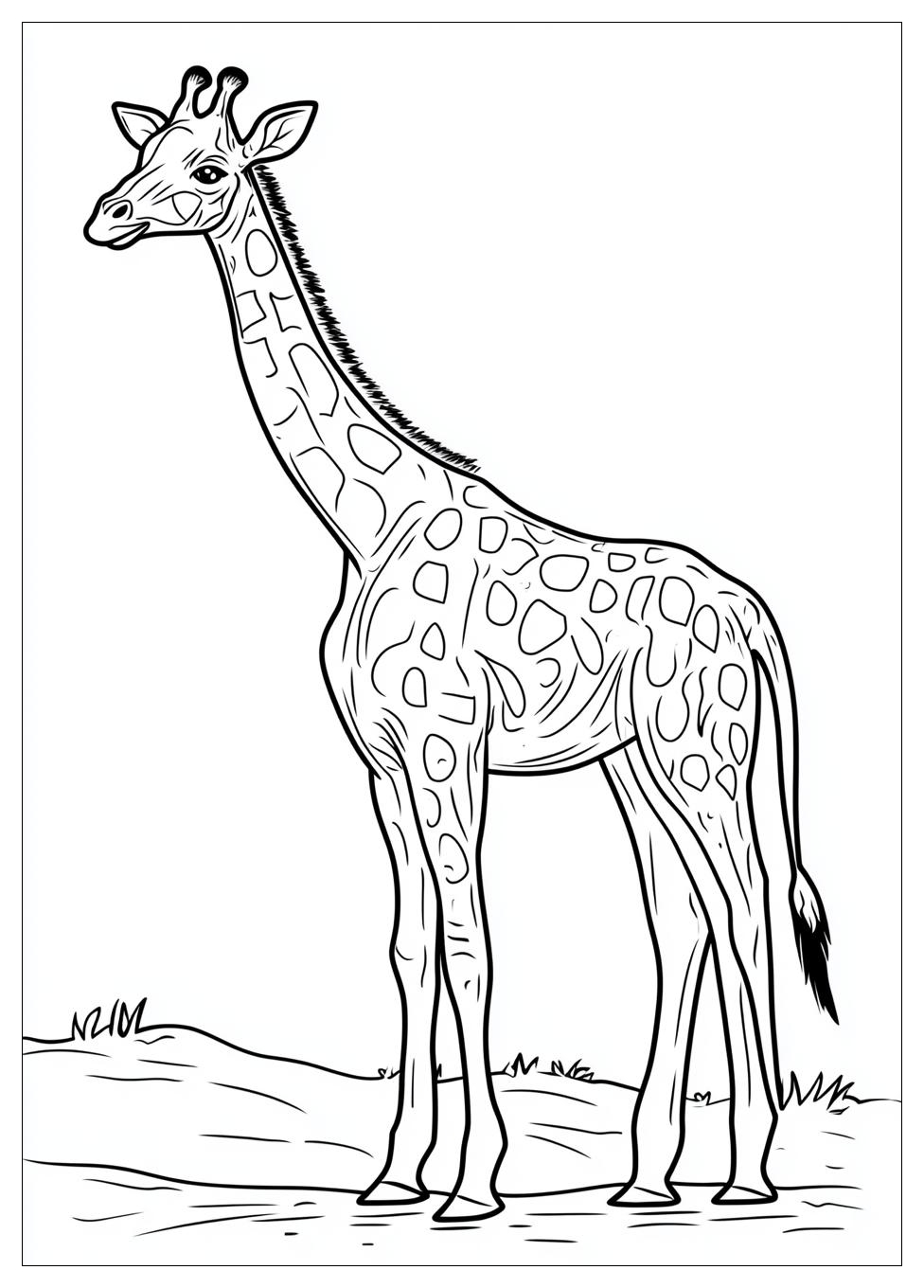 Giraffe Coloring Pages-7