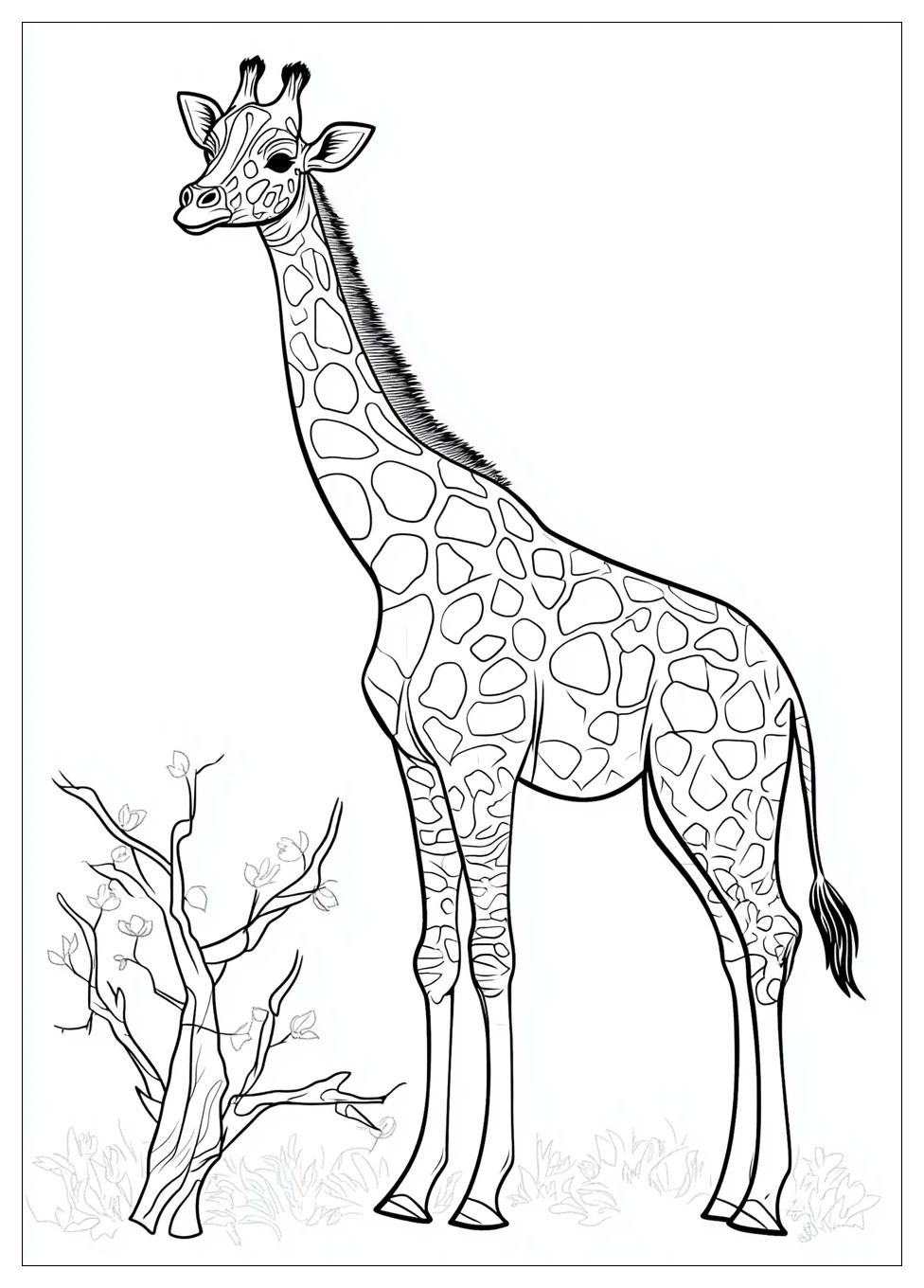 Giraffe Coloring Pages-8