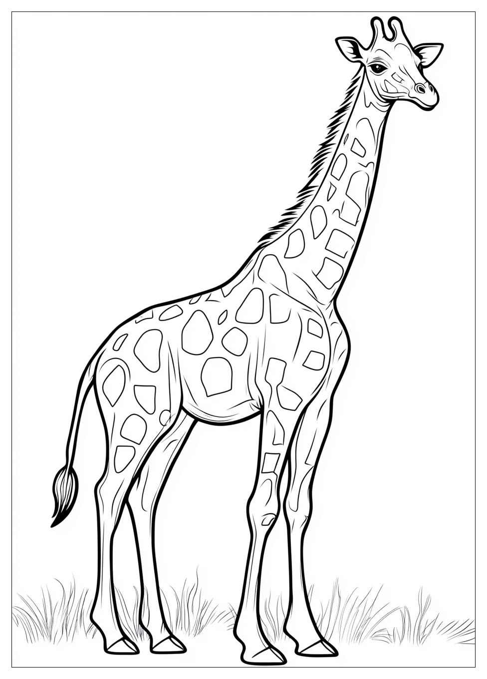 Giraffe Coloring Pages-9