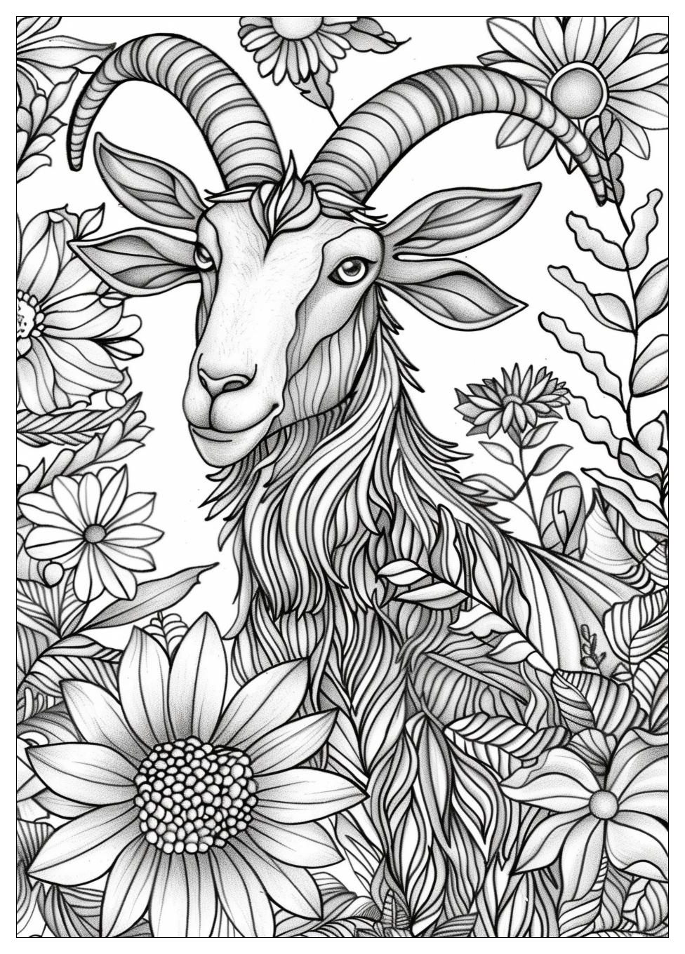 Goat Coloring Pages-13