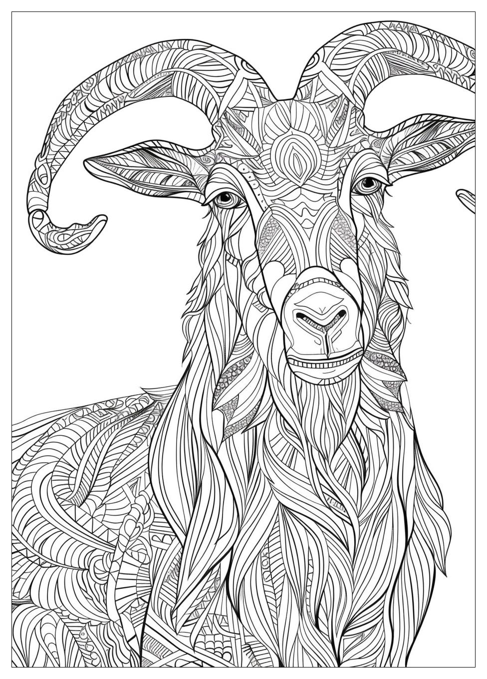 Goat Coloring Pages-16