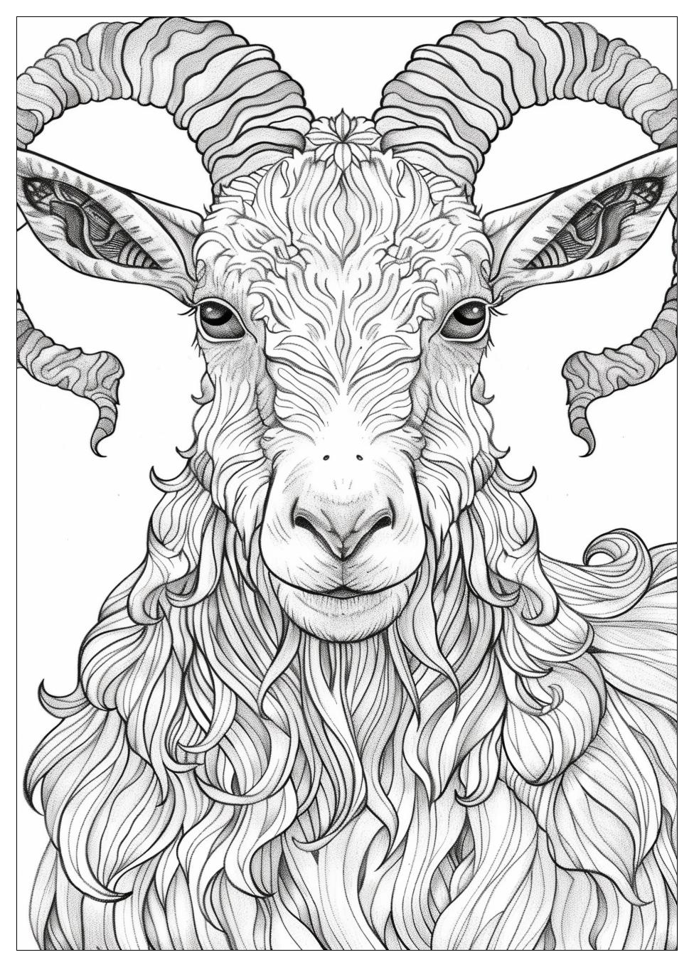 Goat Coloring Pages-18