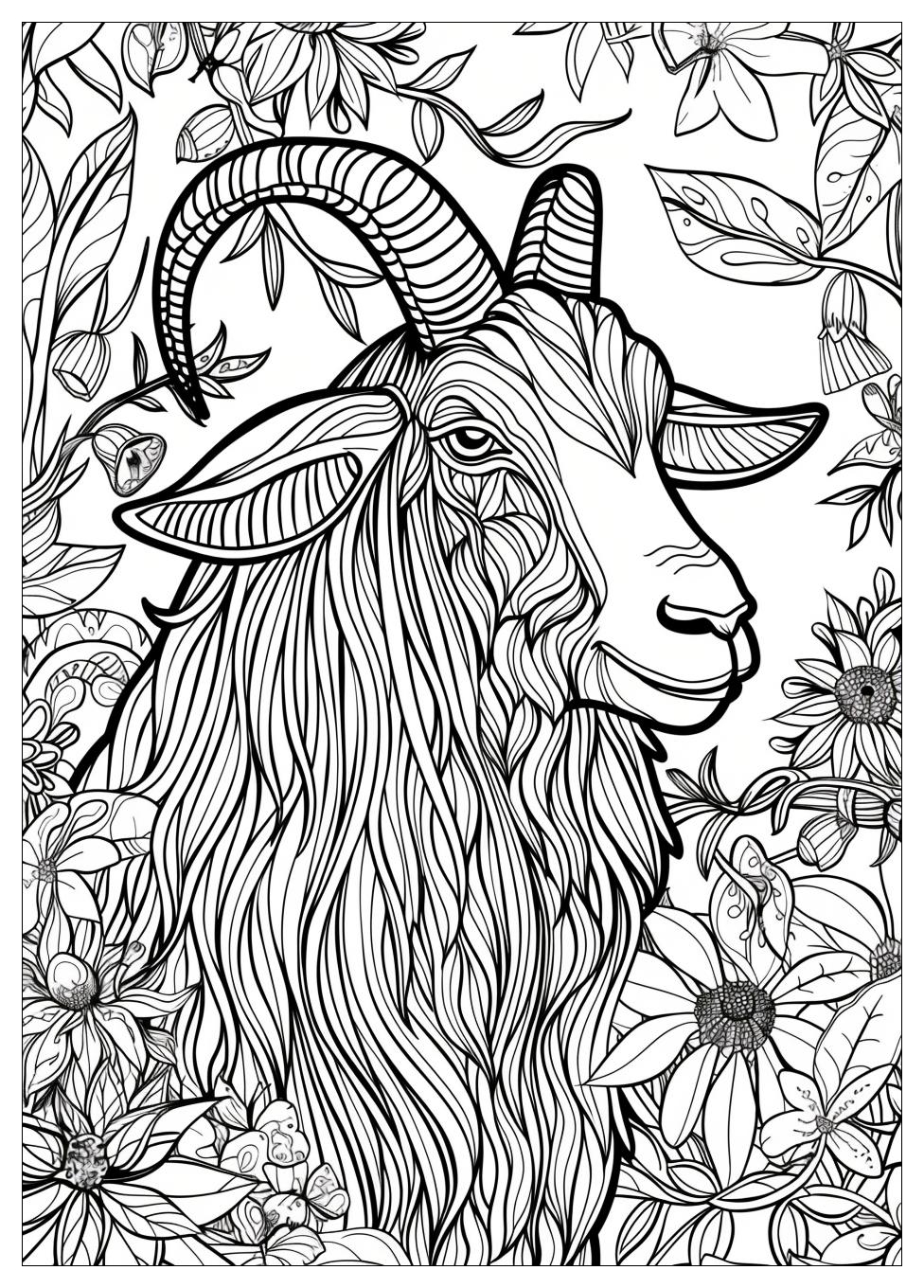 Goat Coloring Pages-19