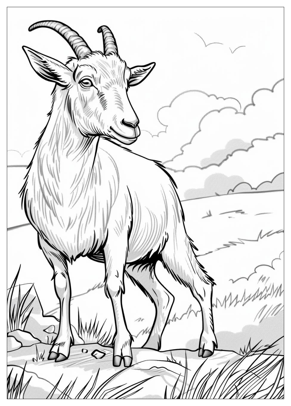 Goat Coloring Pages-7