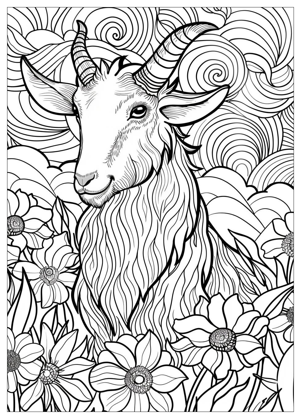 Goat Coloring Pages-8