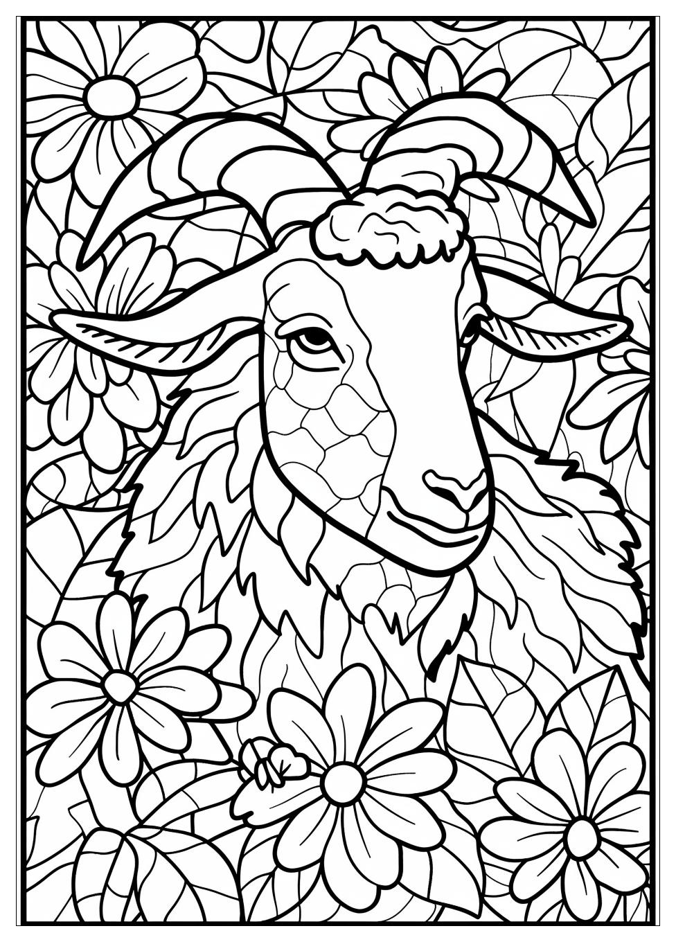 Goat Coloring Pages-9