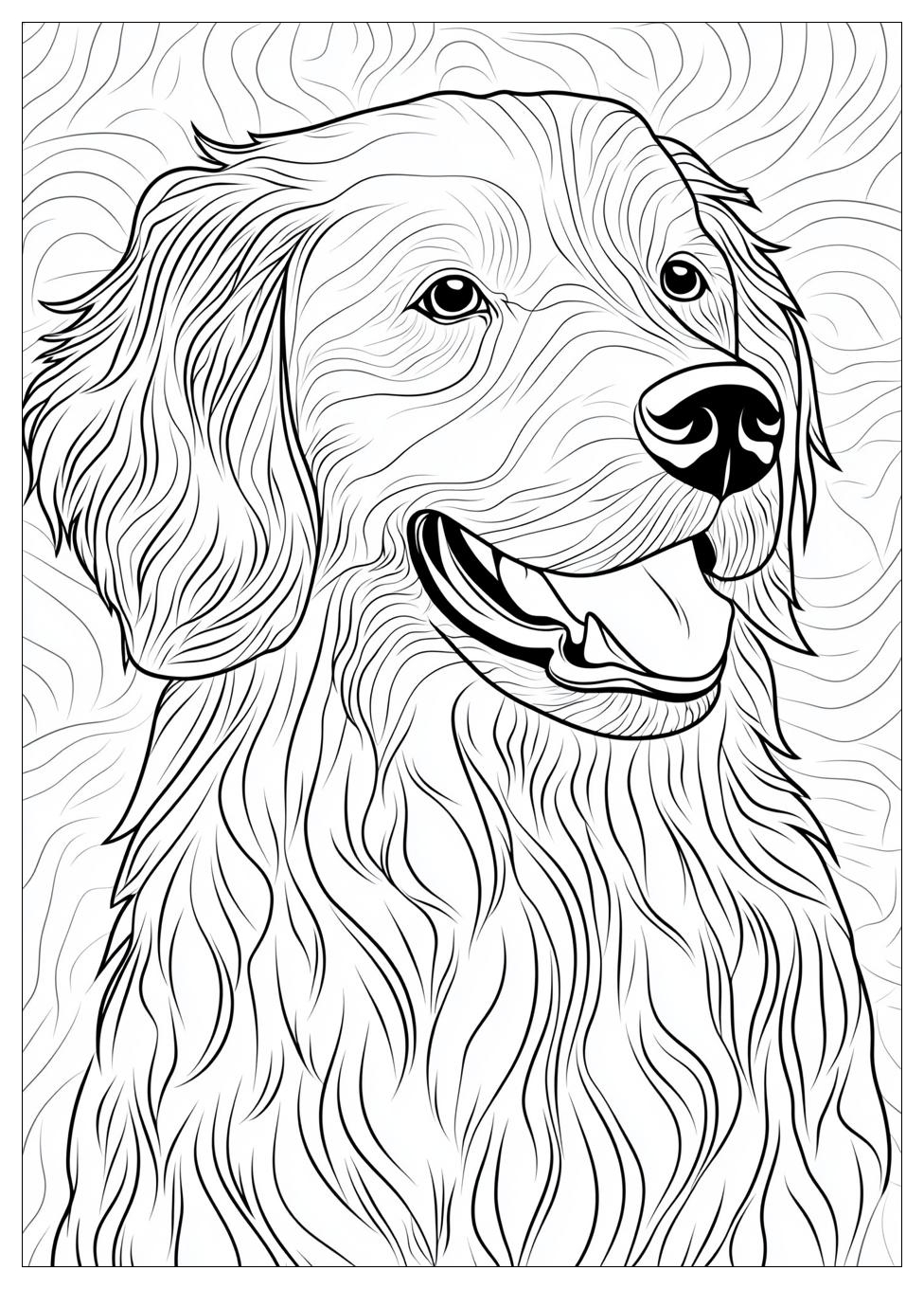 Golden Retriever Coloring Page-4