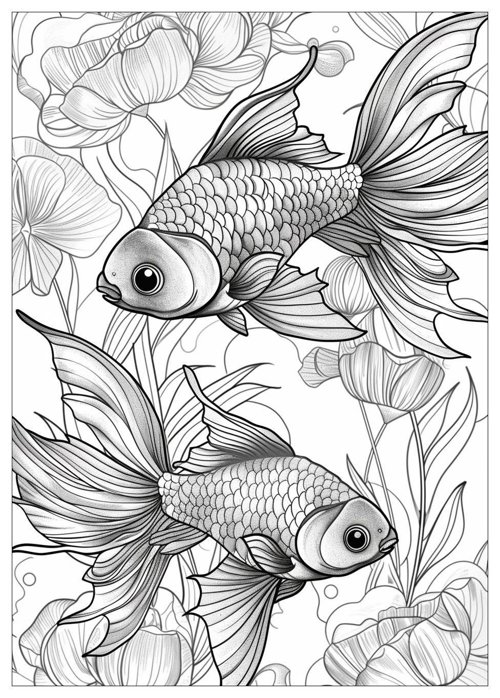 Goldfish Coloring Pages-13