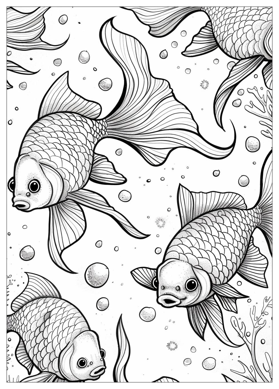 Goldfish Coloring Pages-17