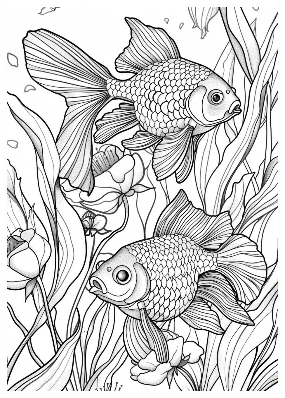 Goldfish Coloring Pages-20
