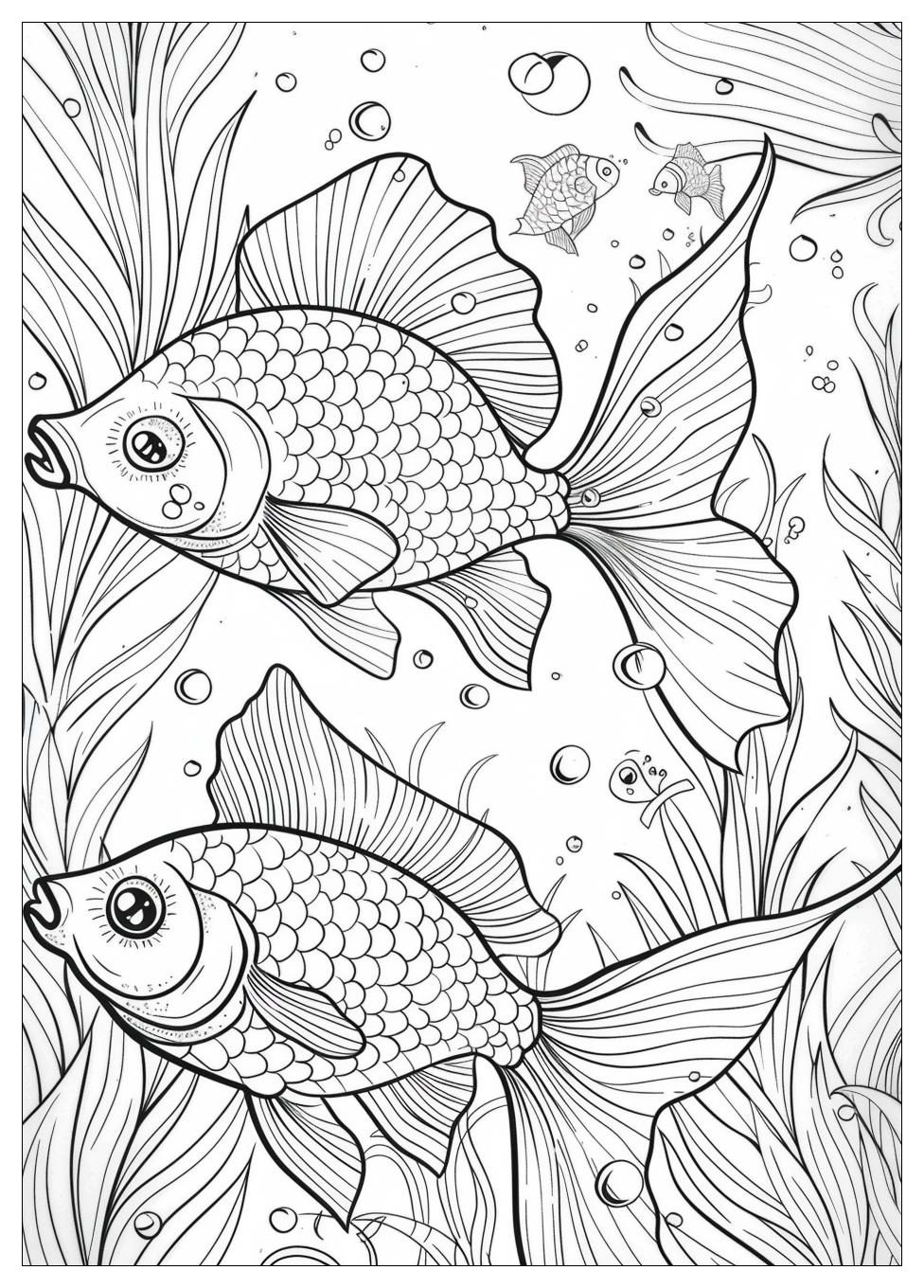 Goldfish Coloring Pages-5