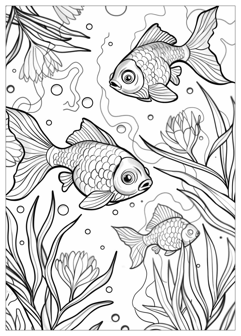 Goldfish Coloring Pages-9