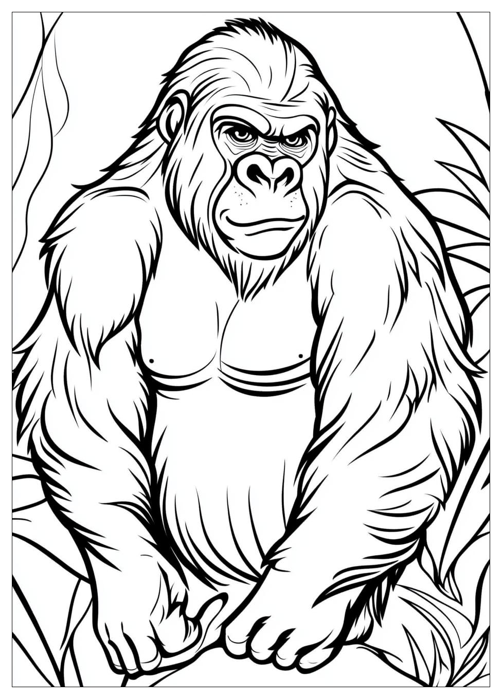 Gorilla Coloring Pages-1